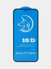 Черный защитное стекло STiX 10D iPhone 12 Mini с рамкой ,черное (PREМIUМ Олеофобное)