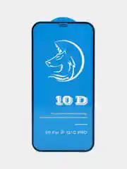 Черный защитное стекло STiX 10D iPhone 12/12 Pro с рамкой ,черное (PREМIUМ Олеофобное)