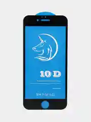 Черный защитное стекло STiX 10D iPhone 6/6S с рамкой, черное (PREМIUМ Олеофобное)