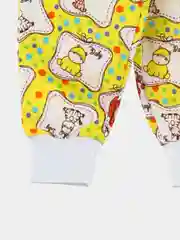 Желтый ползунки для малышей на манжетах