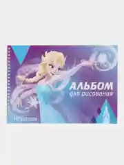 Альбом для рисования на гребне, А4, 40 листов, "Холодное сердце"