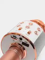Розовый беспроводной микрофон для караоке WS 858