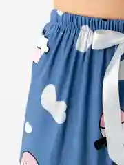 Голубой домашние пижамные штаны, брюки-клеш, кюлоты, 100% вискоза, 7 видов