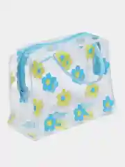 Голубой прозрачная косметичка