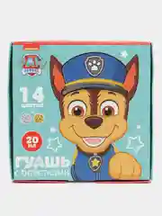 Гуашь Paw Patrol, 14 цветов + 2 цвета с блёстками, 20 мл