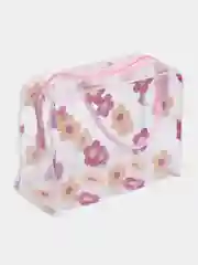 Розовый прозрачная косметичка