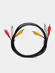 Черный кабель аудио-видео TAV7150 Telecom 3RCA to 3RCA, кабель соединительный, RCA-тюльпаны