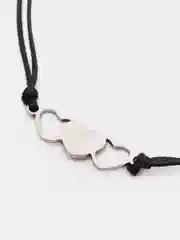 Черный браслет дружбы "Сердце", 3шт в наборе