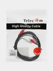 Черный соединительный кабель Telecom TAV7158, 2RCA to 2RCA, стерео