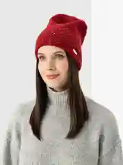 Красный женская шапка двойная Stefani