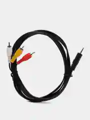 Черный кабель соединительный Telecom, 3.5 mm, jack - RCA x3 тюльпан