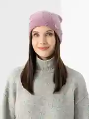 Пастельно-коралловый женская шапка двойная Stefani