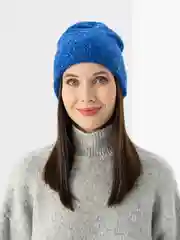Лазурный женская шапка двойная Stefani