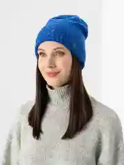 Лазурный женская шапка двойная Stefani