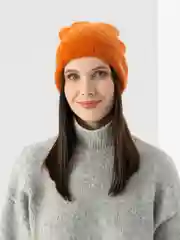 Оранжевый женская шапка двойная Stefani