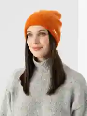 Оранжевый женская шапка двойная Stefani