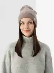 Шоколадный женская шапка двойная Stefani