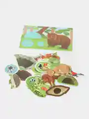 Настольная развивающая игра на липучках Лесные Животные Picnmix, игры в дорогу для малышей