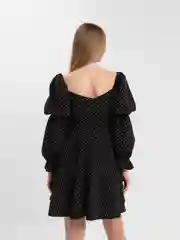 Черный женское вечернее платье, черное, в горошек
