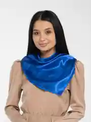 Синий платок на голову женский