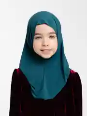 Тёмно-зелёный балаклава бони лапша женская, хиджаб, бонька