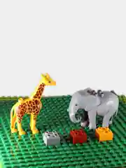 Бежевый строительная платформа для крупного конструктора типа Lego Duplo , пластина 25х51 см