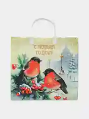 Небесно-голубой пакет подарочный/Мягкий пластик/Оригинальный,прочный пакет на каждый день