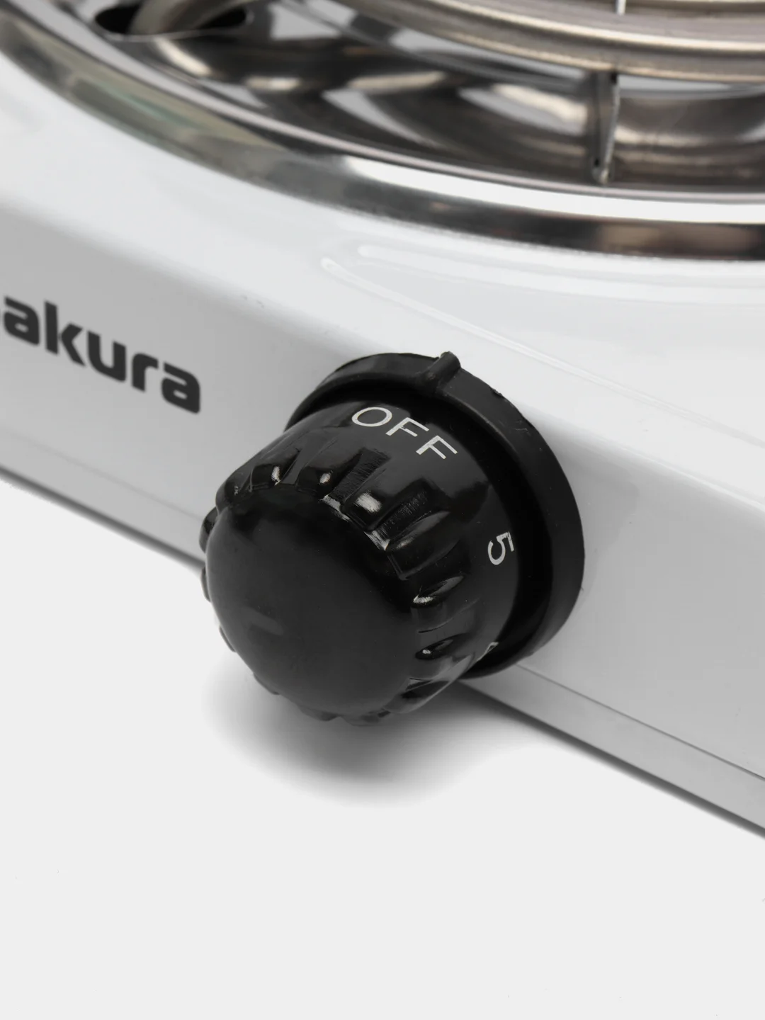 Белый плитка электрическая Sakura ПЭ-08, 1500 Вт, 145 мм, 1 конфорка-спираль