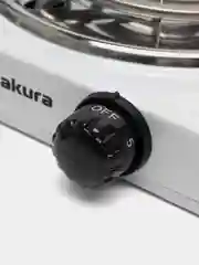 Белый плитка электрическая Sakura ПЭ-08, 1500 Вт, 145 мм, 1 конфорка-спираль
