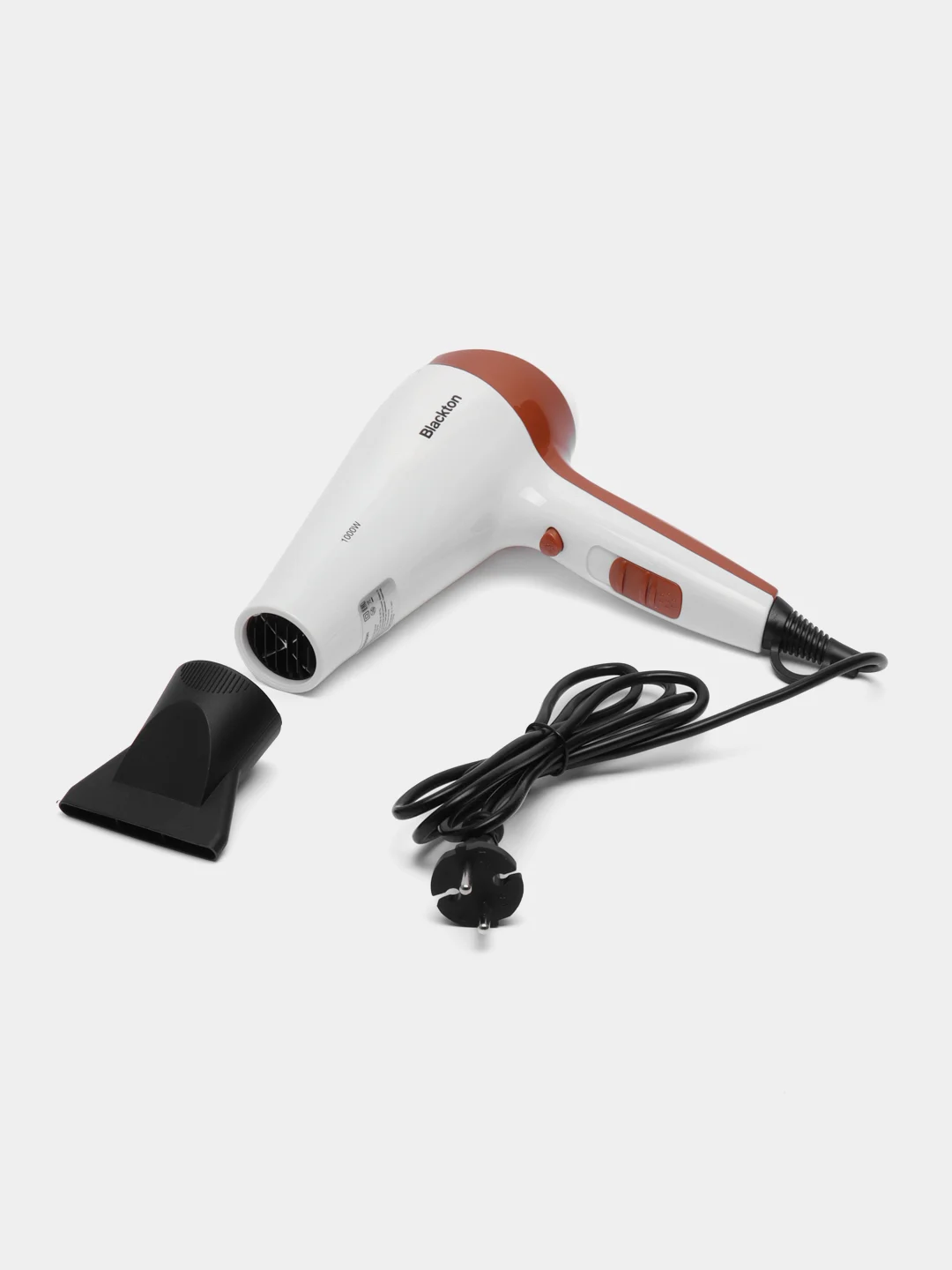Белый фен для укладки волос Blackton Bt HD1211M, электрический, 1000 Вт, 2 режима