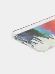Темно-синий силиконовый чехол Samsung A22 рисунком,из органического стекла