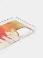 Темно-синий силиконовый чехол Samsung A22 рисунком,из органического стекла