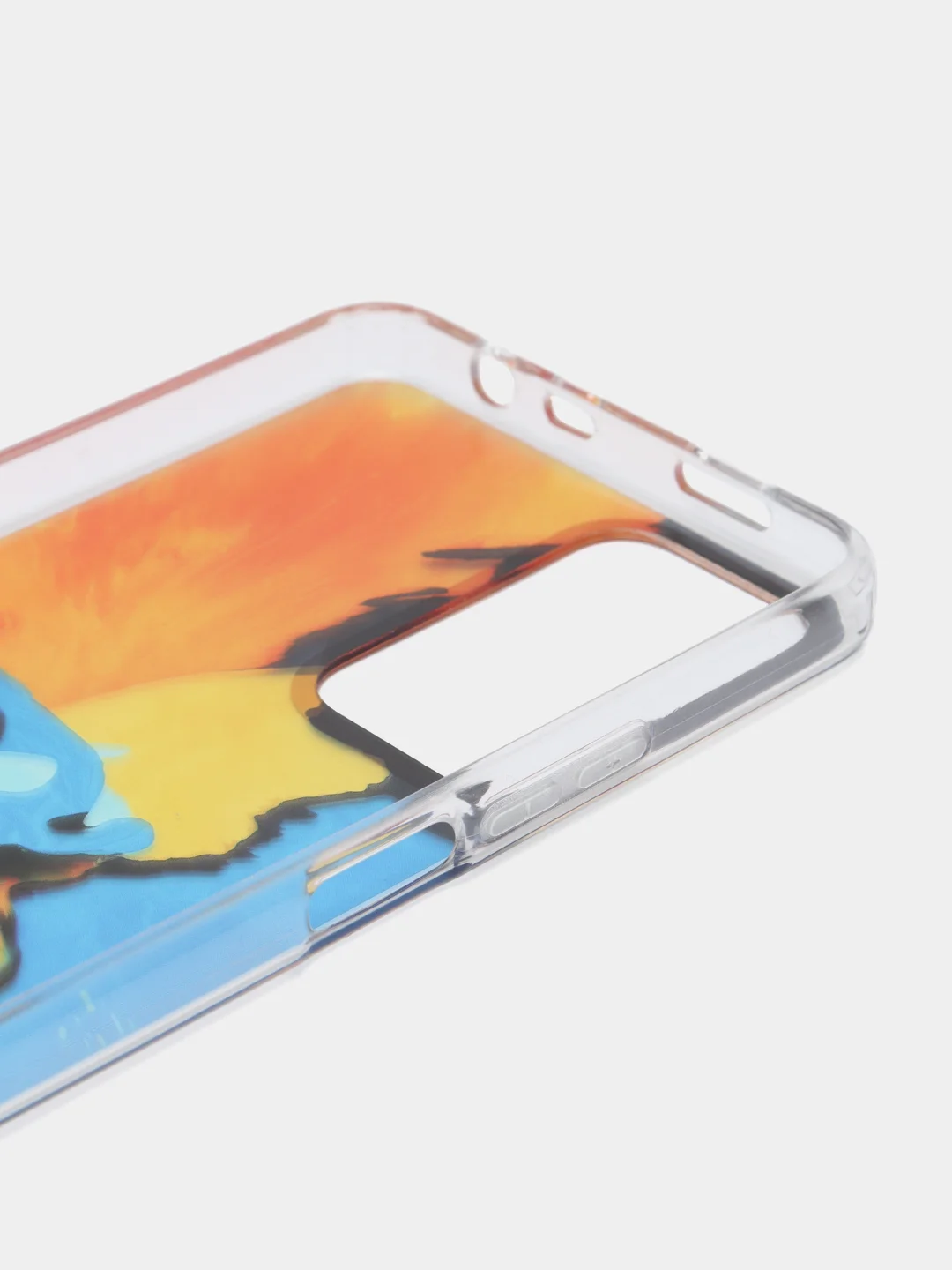 Светло-оранжевый чехол силиконовый для Note 11 Pro, с рисунком, из органического стекла