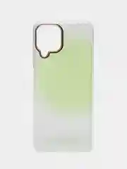 Лайм силиконовый чехол Samsung A22 рисунком,из органического стекла