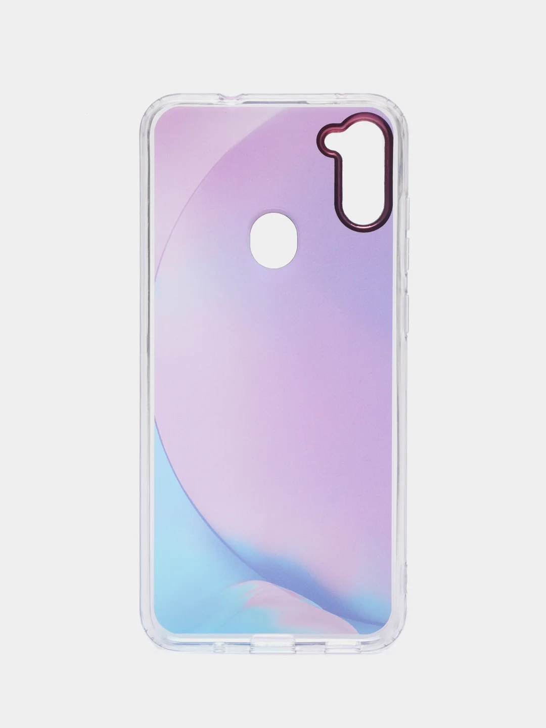 Лавандовый силиконовый чехол Samsung A11 M11 рисунком,из органического стекла