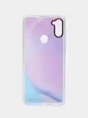 Лавандовый силиконовый чехол Samsung A11 M11 рисунком,из органического стекла