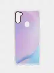 Лавандовый силиконовый чехол Samsung A11 M11 рисунком,из органического стекла