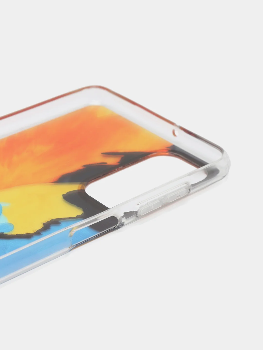 Светло-оранжевый силиконовый чехол Samsung M52 рисунком,из органического стекла