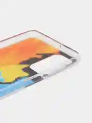 Светло-оранжевый силиконовый чехол Samsung M52 рисунком,из органического стекла