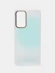 Бирюзовый чехол силиконовый для Note 11, с рисунком, из органического стекла