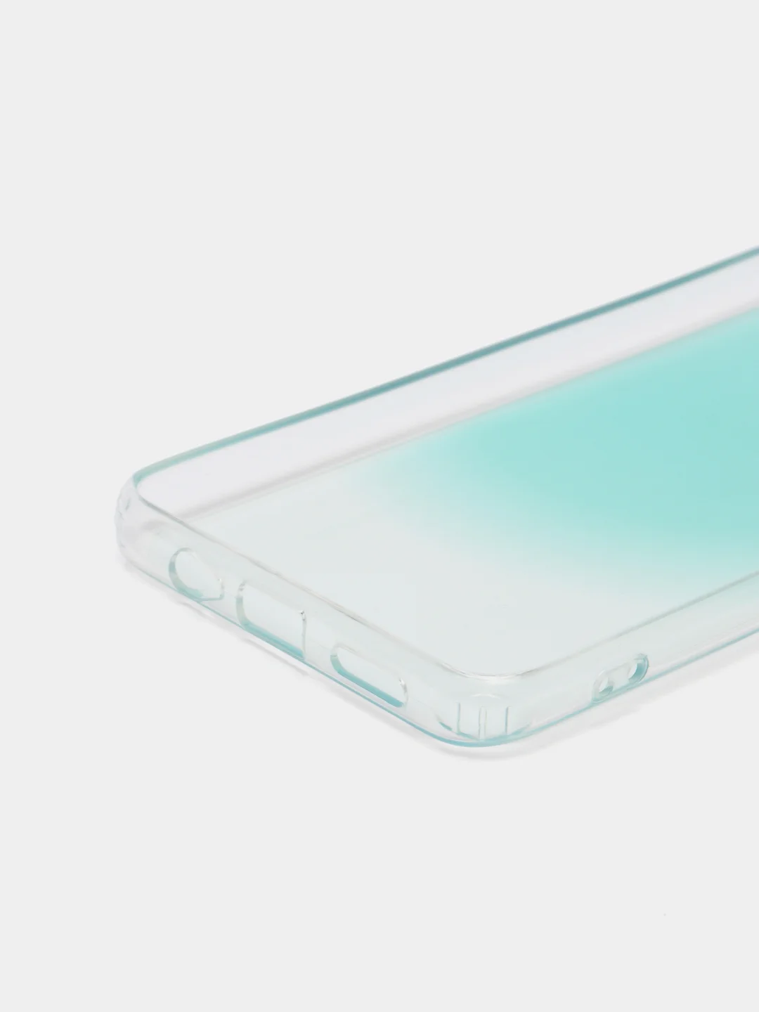 Бирюзовый чехол силиконовый для Note 11, с рисунком, из органического стекла