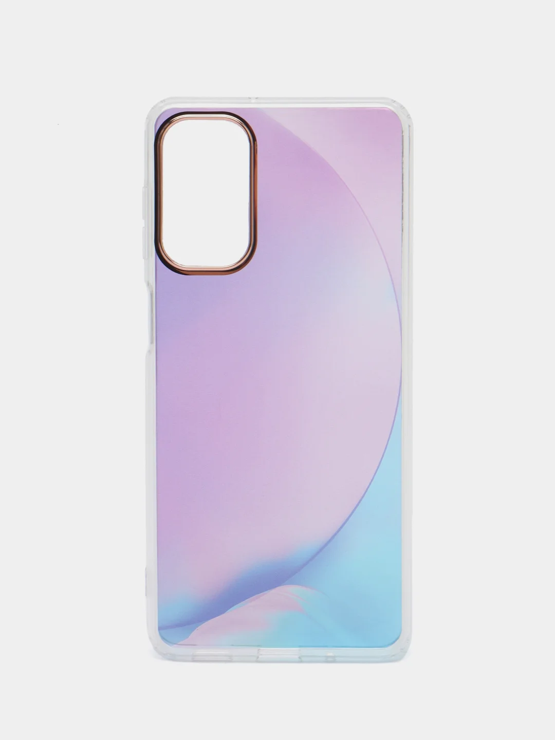 Лавандовый силиконовый чехол Samsung M52 рисунком,из органического стекла