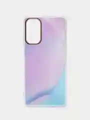 Лавандовый силиконовый чехол Samsung M52 рисунком,из органического стекла