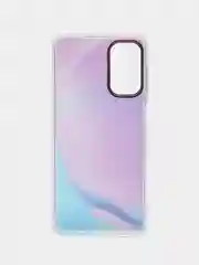 Лавандовый силиконовый чехол Samsung M52 рисунком,из органического стекла