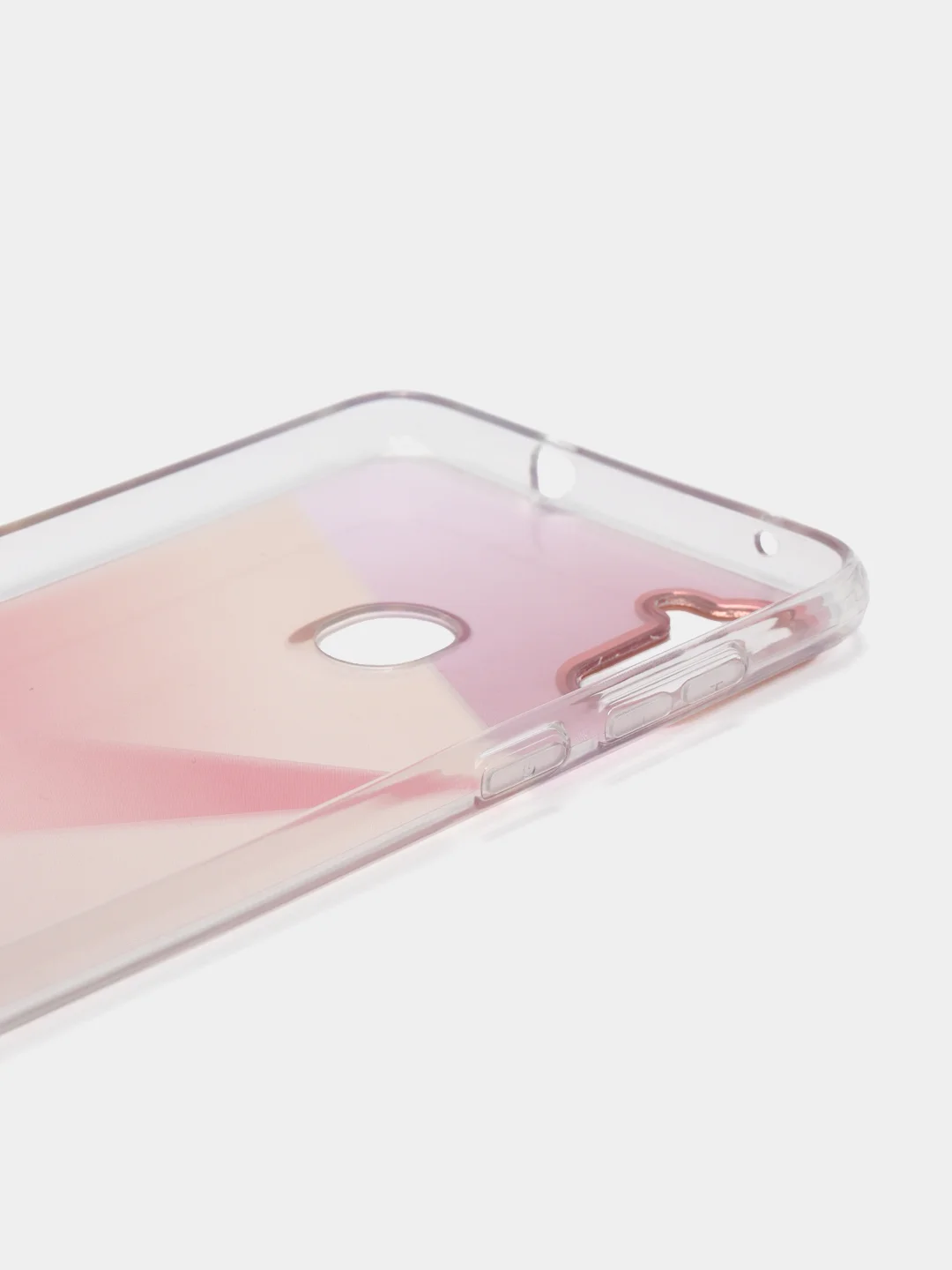 Сиреневый силиконовый чехол Samsung A11 M11 рисунком,из органического стекла