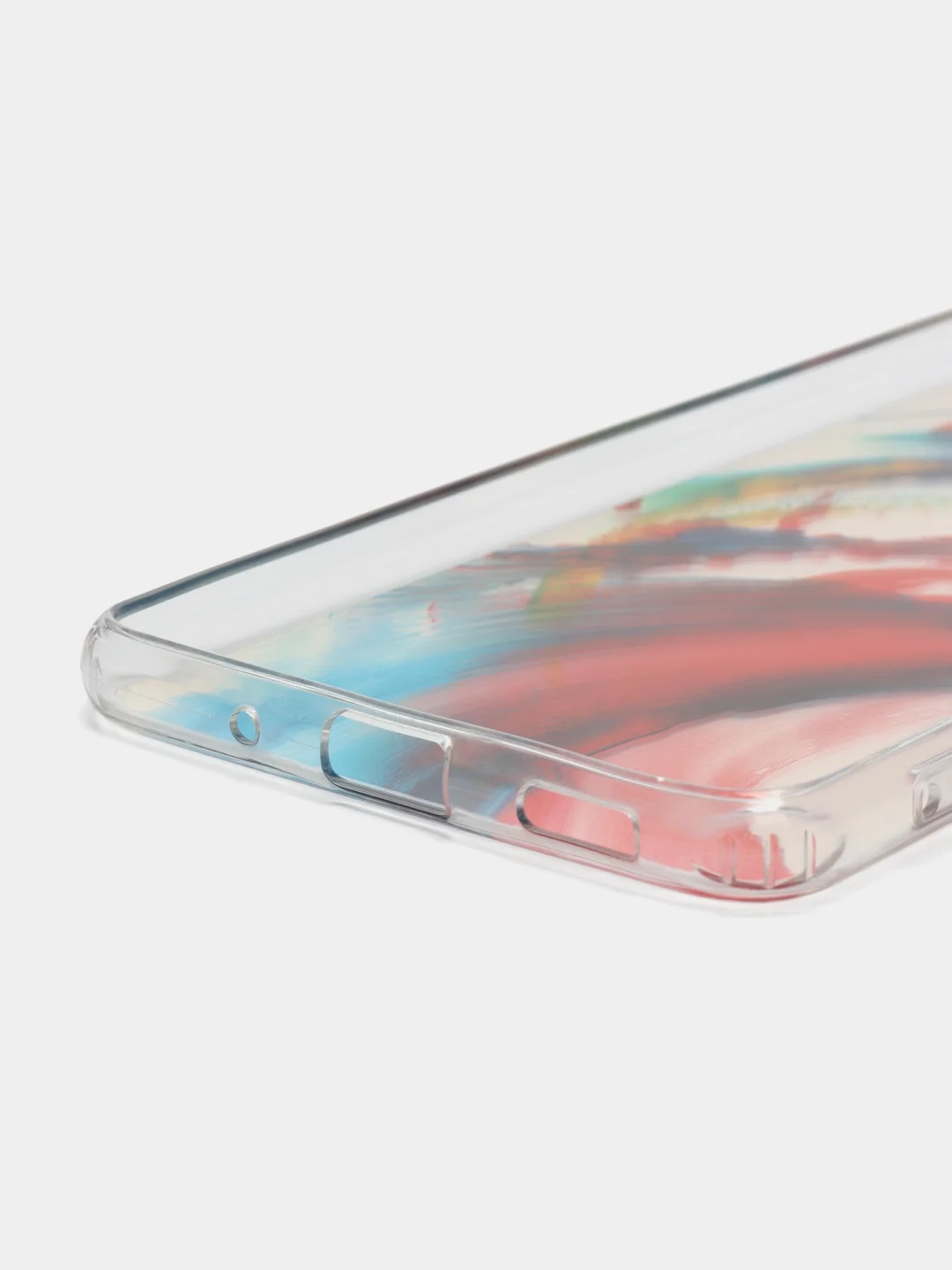 Алый силиконовый чехол Samsung M52 рисунком,из органического стекла
