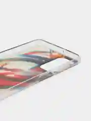 Алый силиконовый чехол Samsung M52 рисунком,из органического стекла