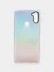 Мятный силиконовый чехол Samsung A11 M11 рисунком,из органического стекла