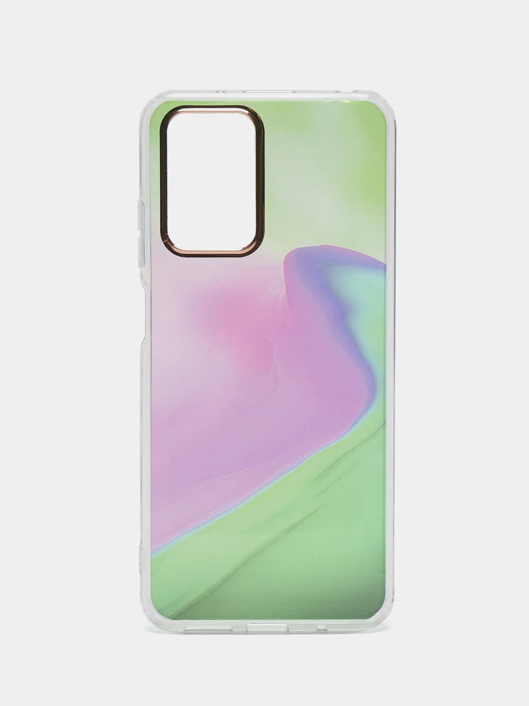 Салатовый силиконовый чехол Xiaomi Redmi 10 рисунком,из органического стекла