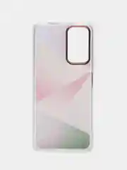 Розовый чехол силиконовый для Note 11, с рисунком, из органического стекла